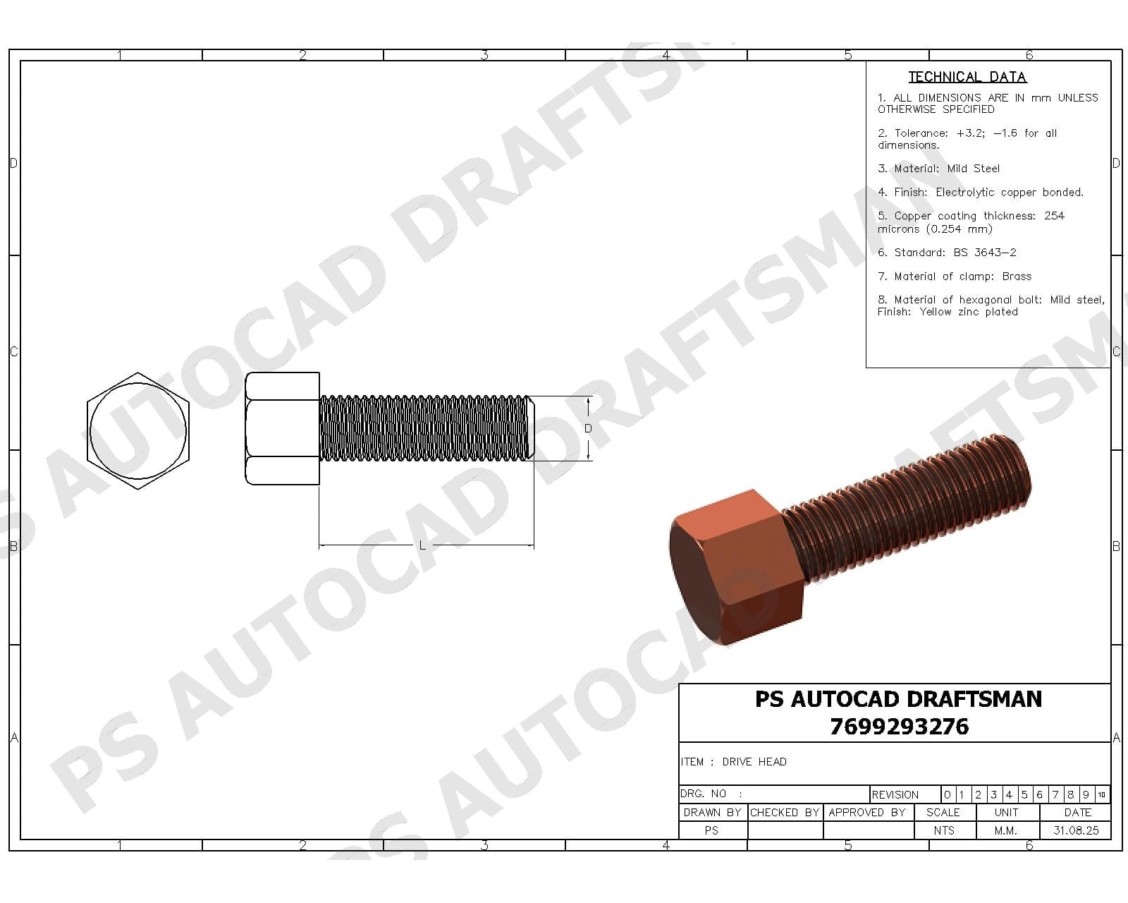 Engineering drawing background
